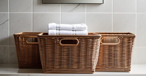 Paniers de rangement salle de bain : l'élégance durable à portée de main